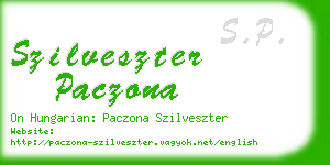 szilveszter paczona business card